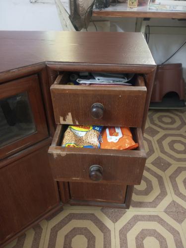 Corner Table with Storage 