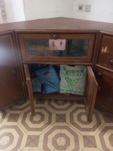 Corner Table with Storage 