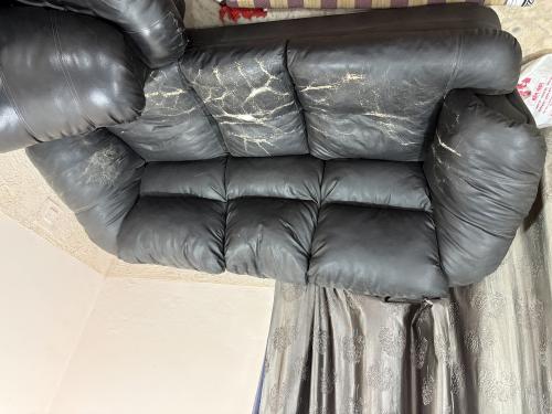 Very comfortable leatherette sofa set . 3 seater couch with 2 single sofa set . Very comfortable leatherette sofa set . 3 seater couch with 2 single sofa set .