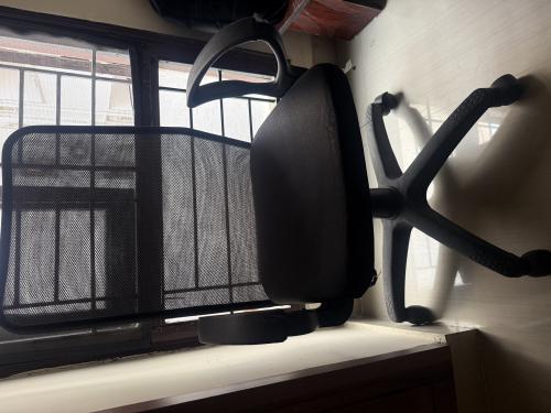 Plywood cot, Mattress, Dining table, Dressing table, Office chair and office table